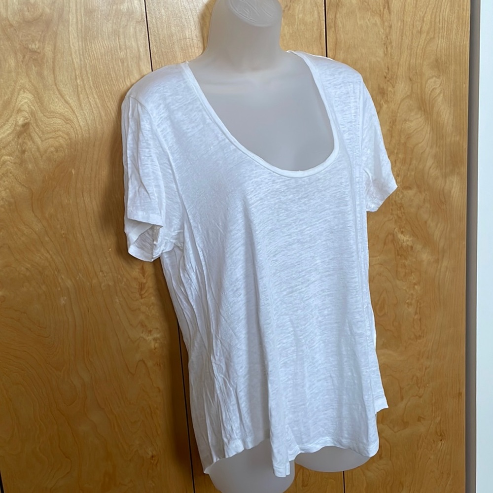 J Crew tissue linen white L
